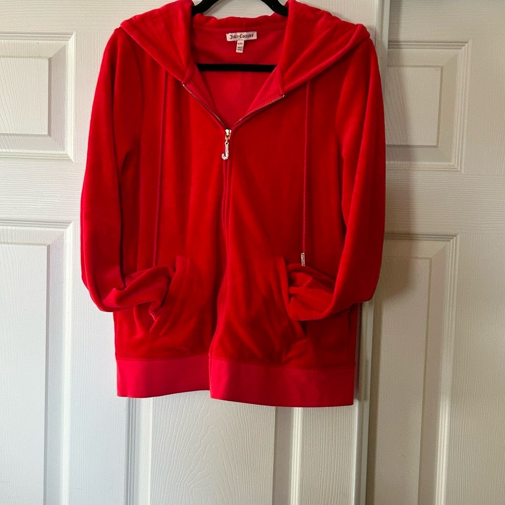 Juicy Couture Red Zip-Up Hoodie